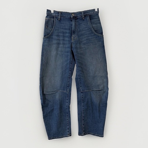 Nili Lotan Denim - Nili Lotan Jeans Women's 25 Emerson Barrel Leg Ankle Denim Classic Wash